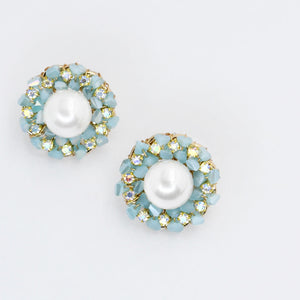 Blue Pearl Glam Stud D56