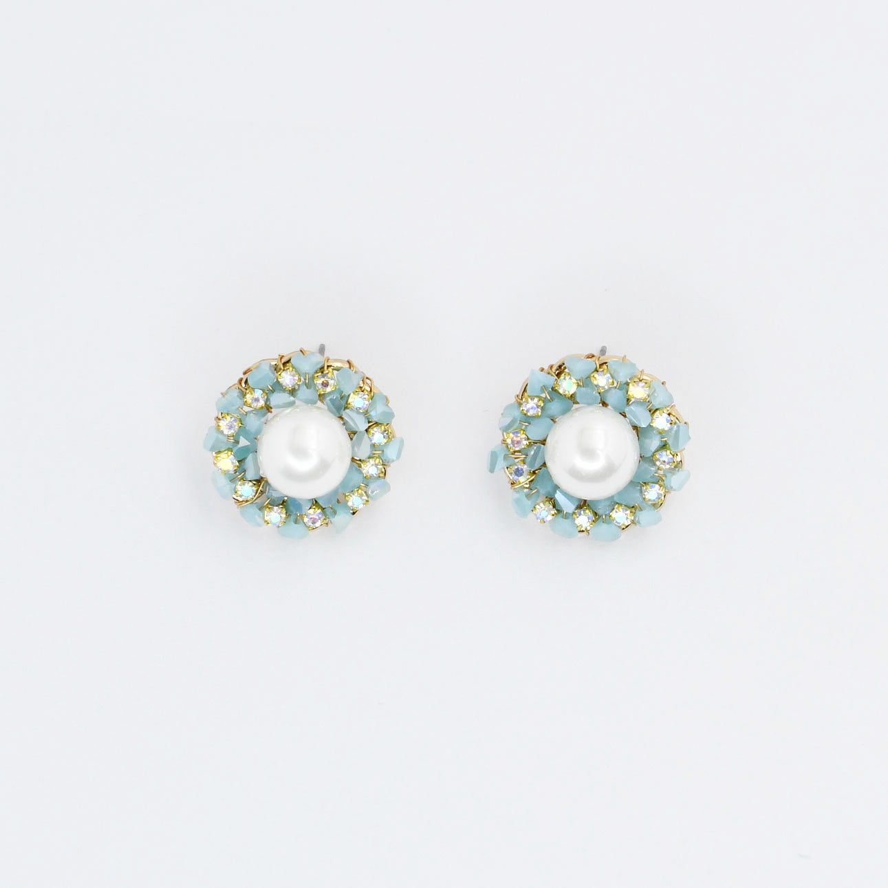 Blue Pearl Glam Stud D56