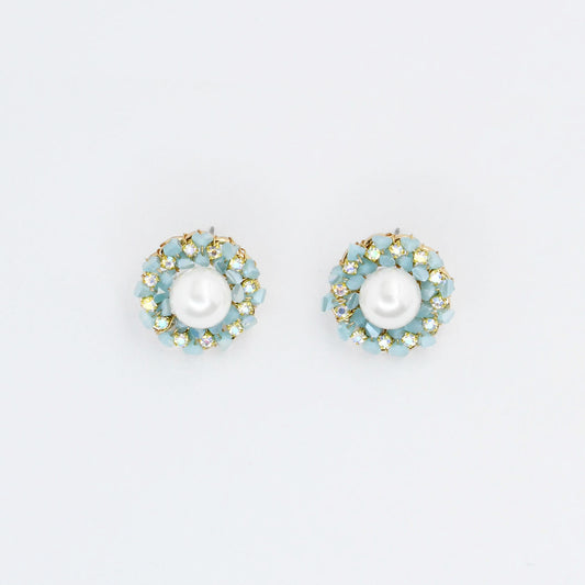 Blue Pearl Glam Stud D56