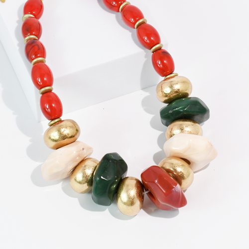 Bold Color Beaded Necklace