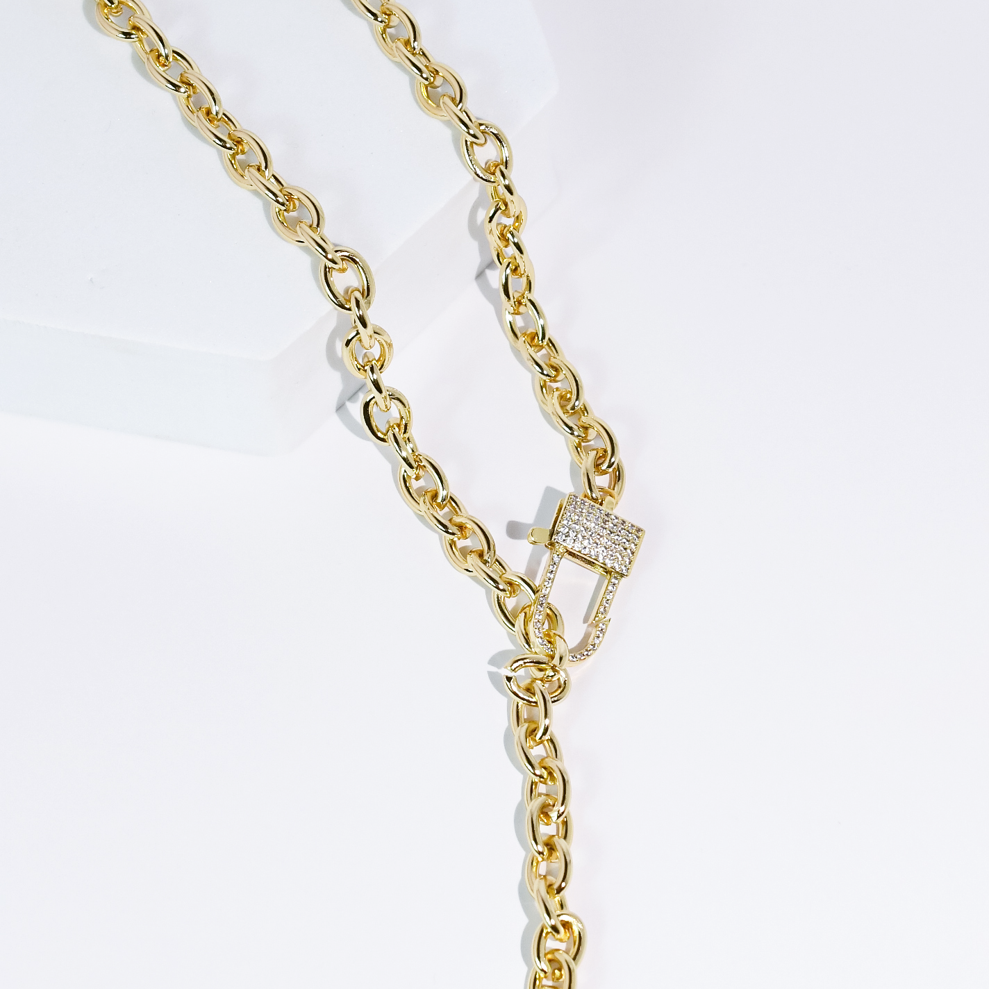 Bold Moves Chain Gold Necklace