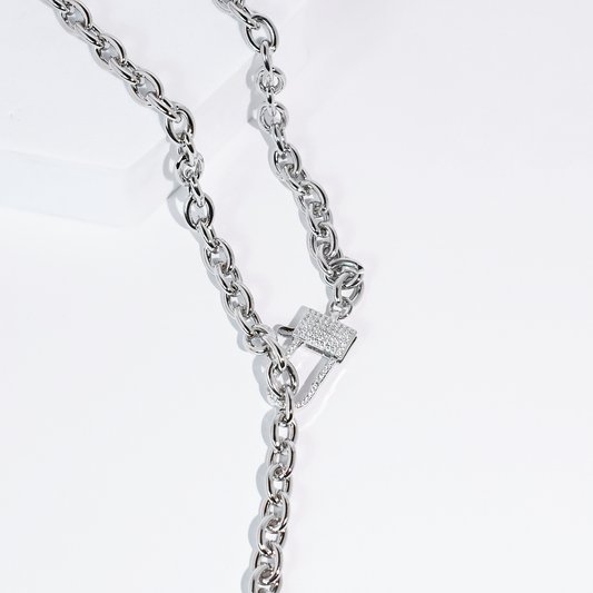 Bold Moves Chain Silver Necklace