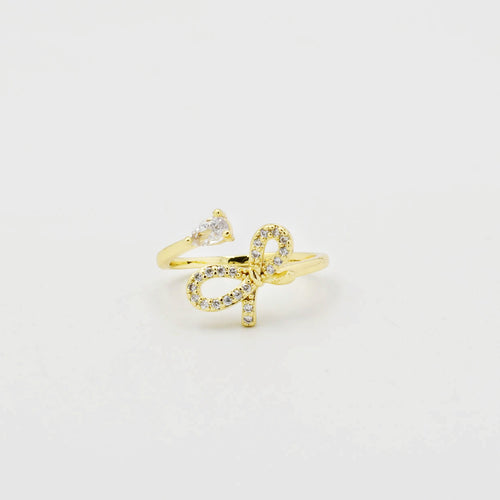 Bow Crystal Ring P7