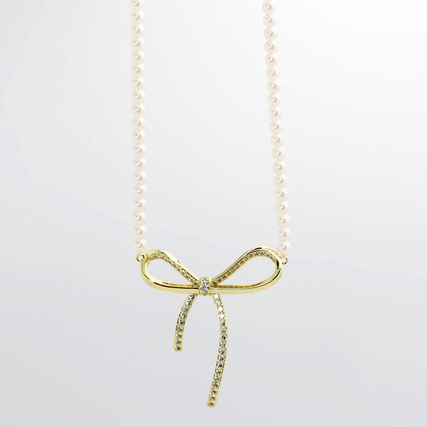 Bow Tie Gold Necklace