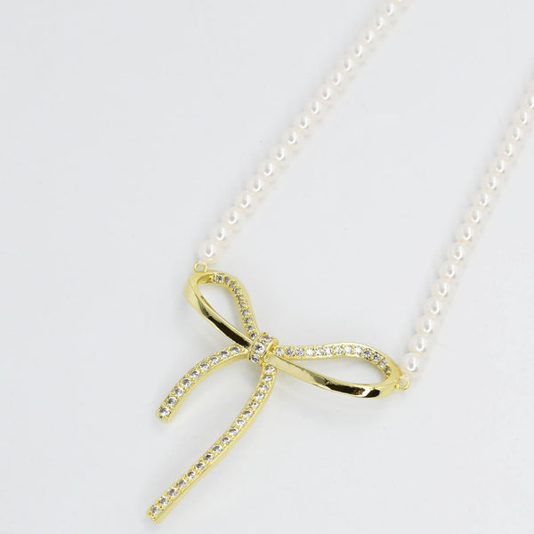 Bow Tie Gold Necklace