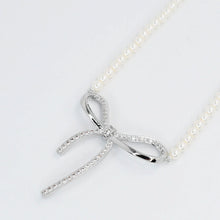 Load image into Gallery viewer, Bow Tie Silver Necklace
