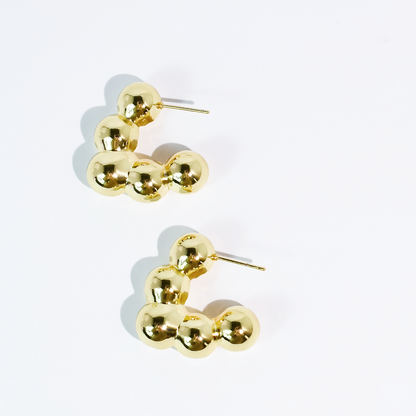 Bubble in V Hoop Gold K1