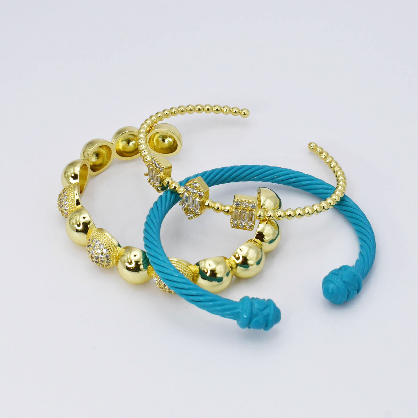 Bubble Turquoise Bracelet Set