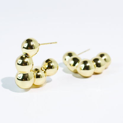 Bubble in V Hoop Gold K1