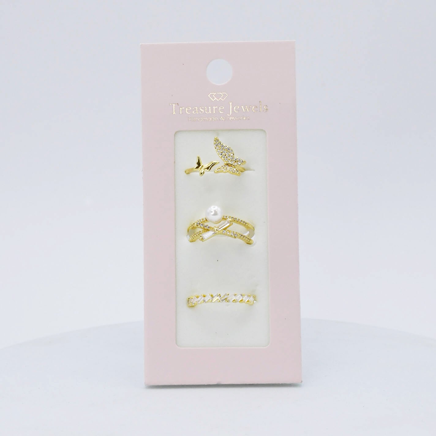 Butterfly Pearl Ring Set I1