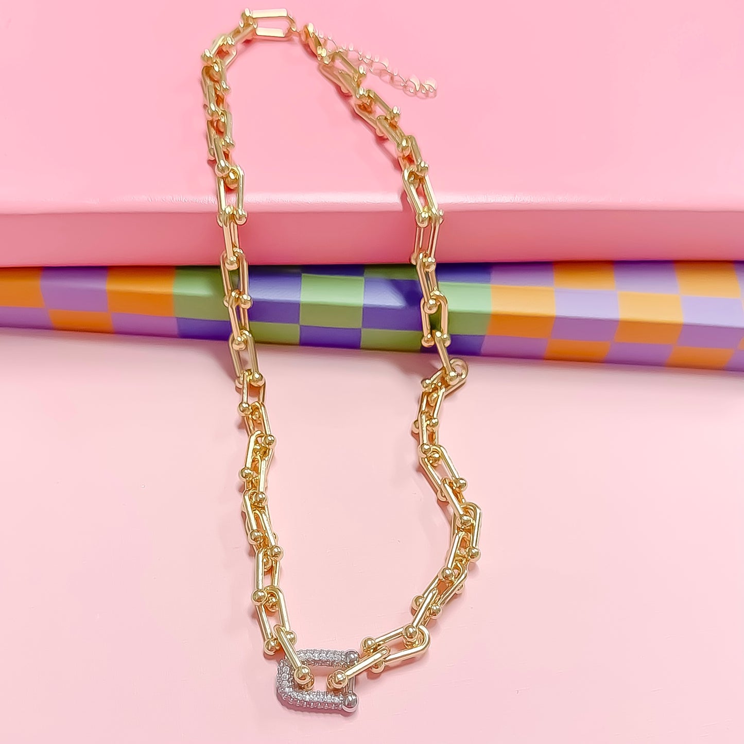 Lock It In Gold Necklace