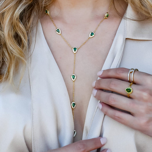 Emerald Y-Glow Necklace