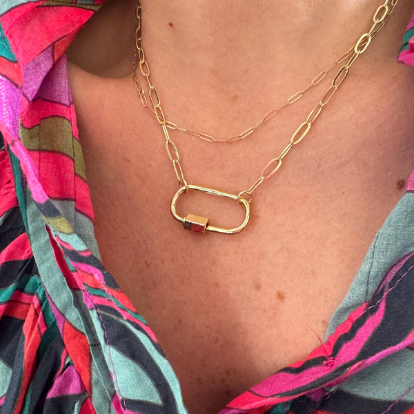 Clip charm necklace