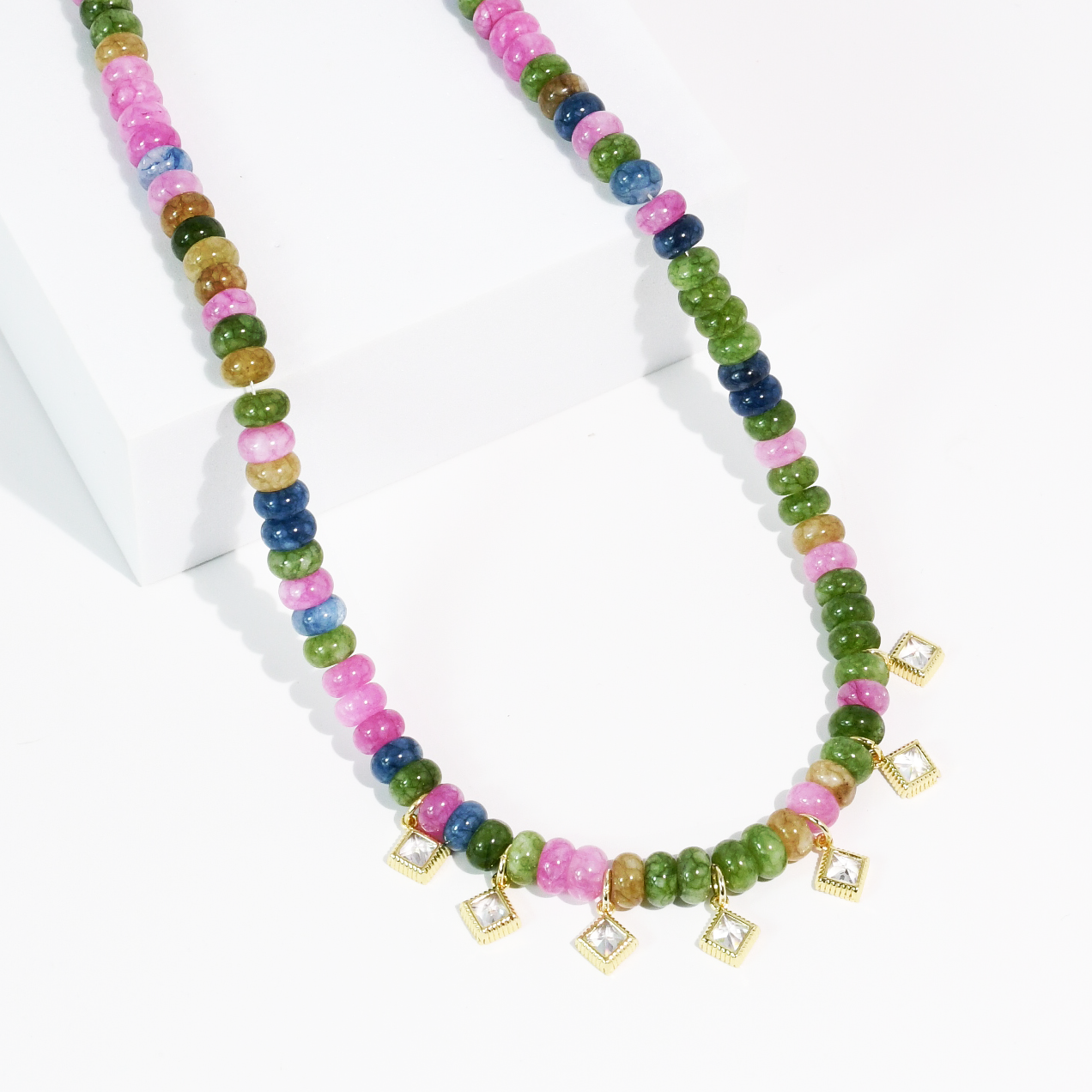 Candy Gem Charms Necklace
