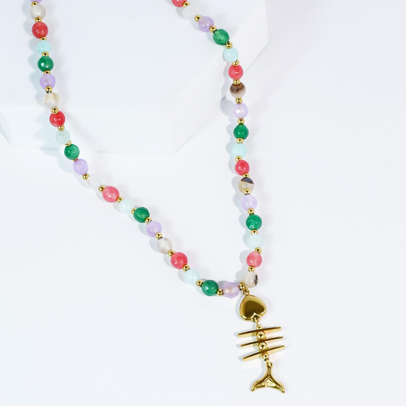 Caught One Beaded Necklace