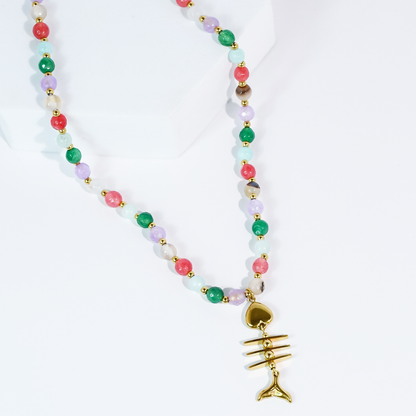 Caught One Beaded Necklace