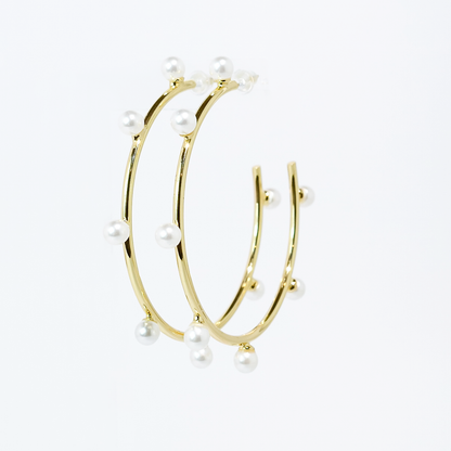 Celeste Pearl Hoop