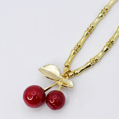 Cherry Pendant Necklace J2