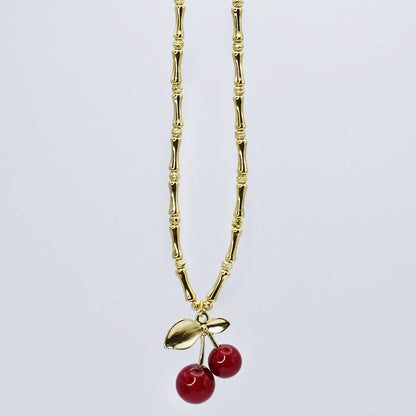 Cherry Pendant Necklace J2