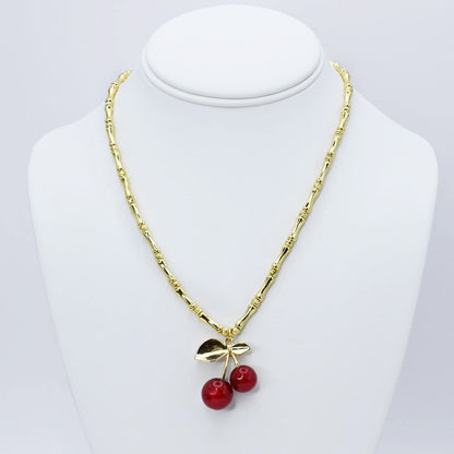 Cherry Pendant Necklace J2