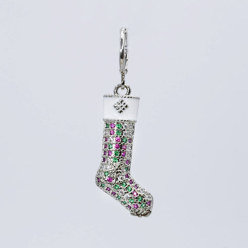 Christmas Silver Stocking Boot CH-371