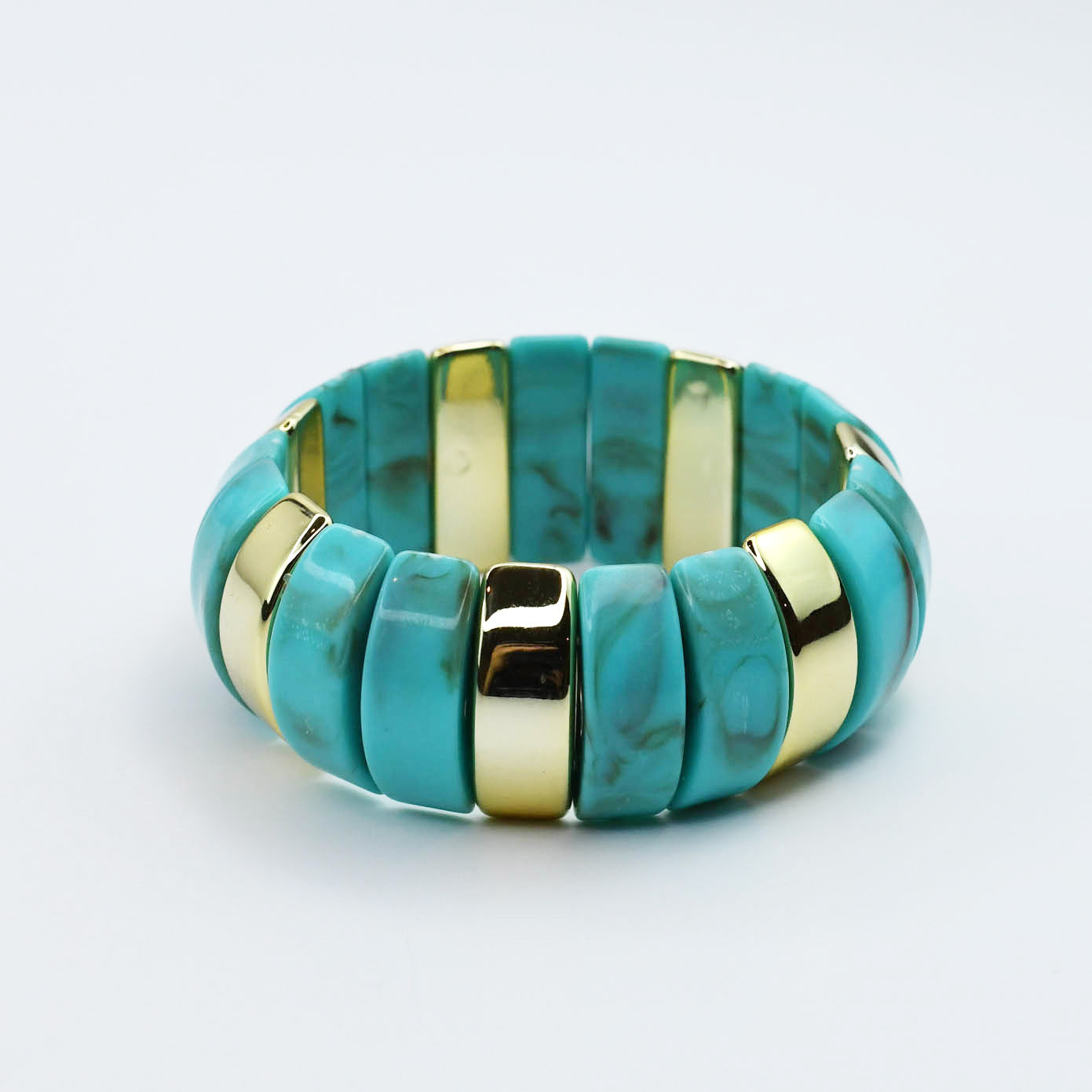 Chunky Resin & Marble Bracelet