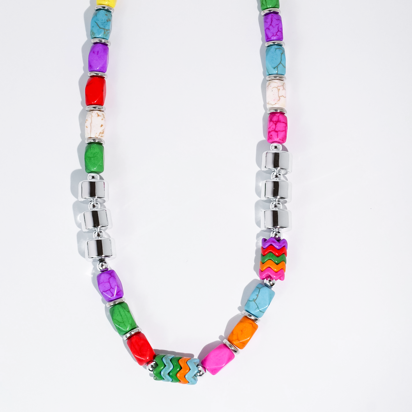 Color Party Silver Necklace – Treasure Jewels, Inc.