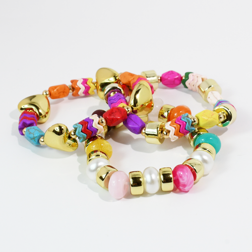 Confetti Heart Bracelet Stack