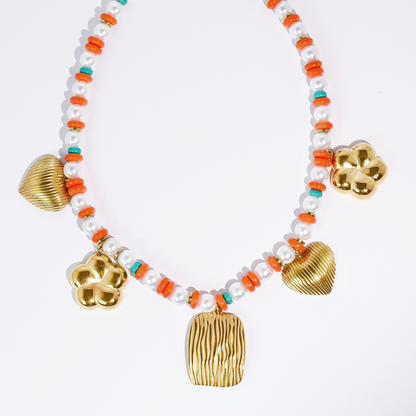 Coral Charm Necklace