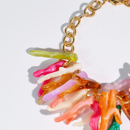 colorful gemstone jewelry, beaded fashion bracelet, gold or silver tone accessory, handcrafted beaded piece, trendy boho chic jewelry, vibrant statement wristwear, artisan handmade design, everyday stackable accessory, fashion jewelry for women, premium jewelry gift idea, boutique style wristwear, elevated modern jewelry