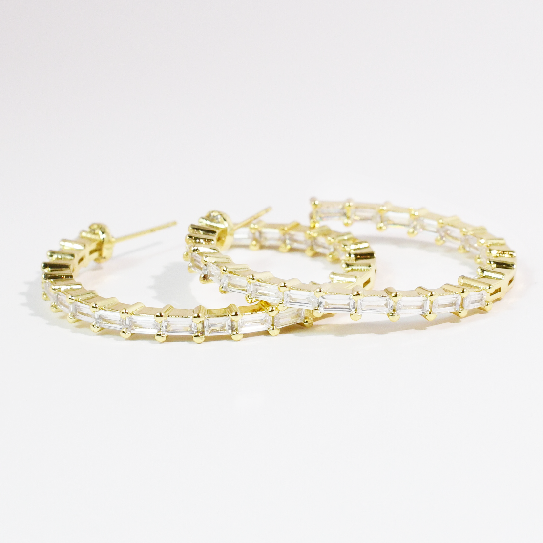 Crystal Crush Hoop Gold