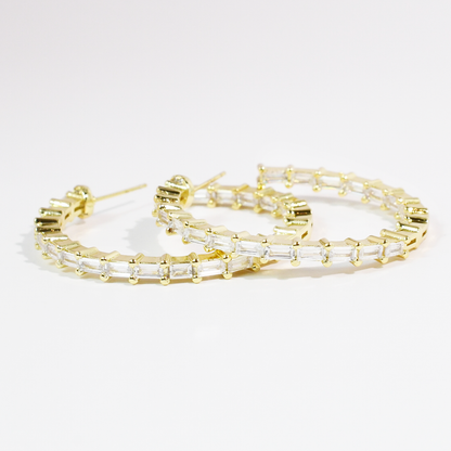 Crystal Crush Hoop Gold