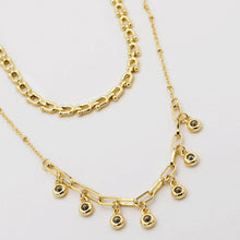 Load image into Gallery viewer, Crystal Dot Link Necklace
