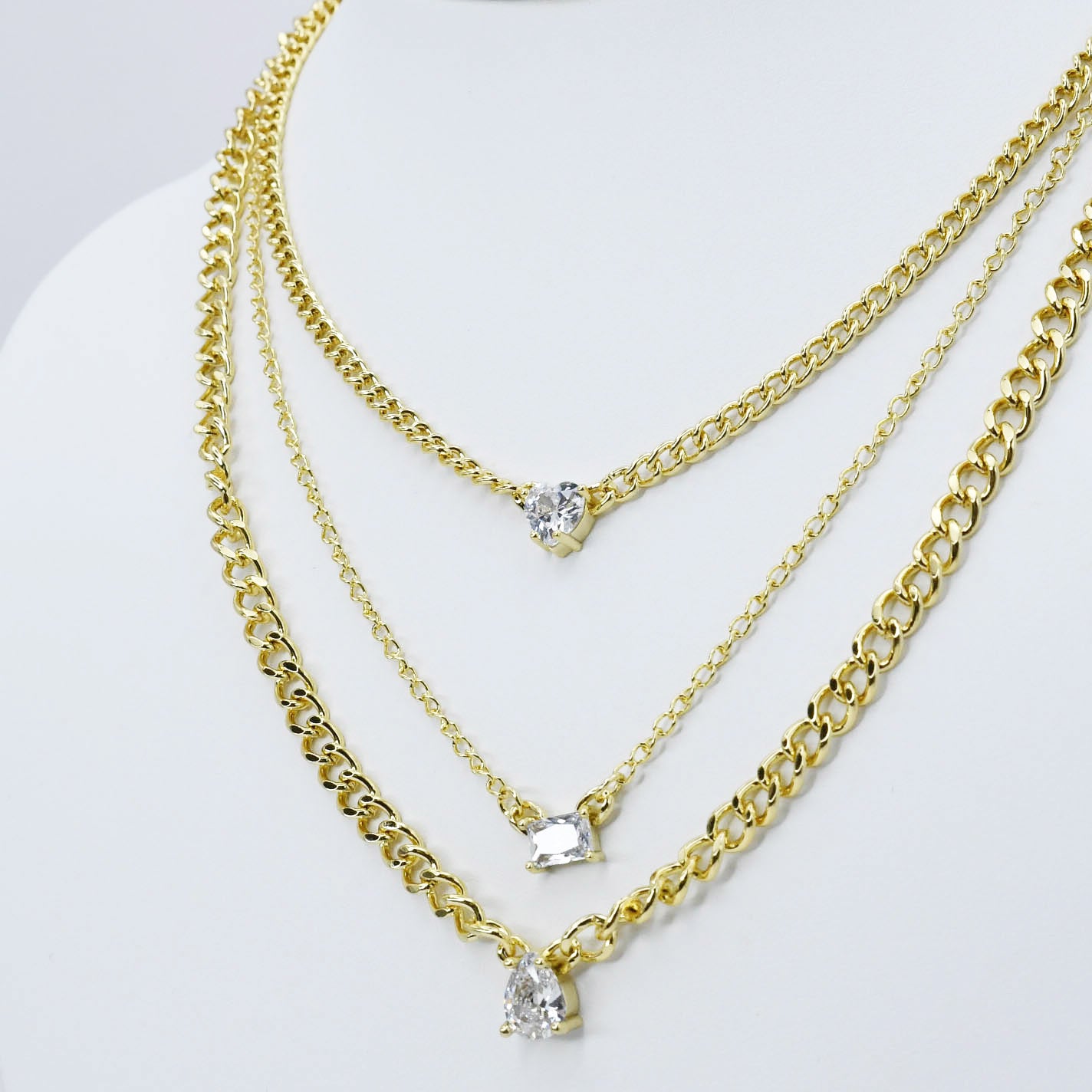 Crystal Gleam Layer Necklace