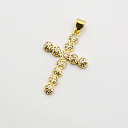 Pave Crystal Cross Charm CH-166