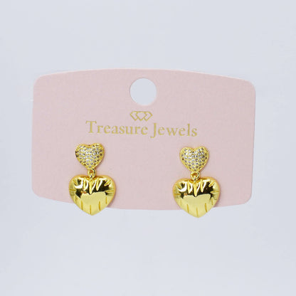 Cupid Heart Stud Gold