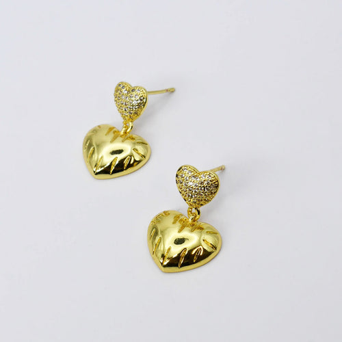 Cupid Heart Stud Gold