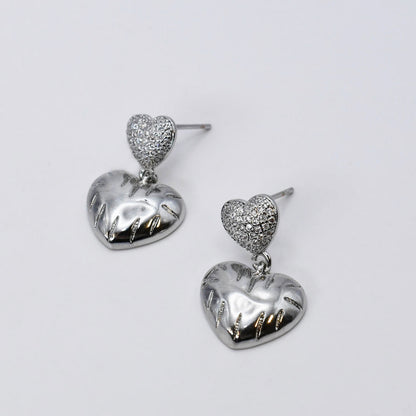 Cupid Heart Stud Silver