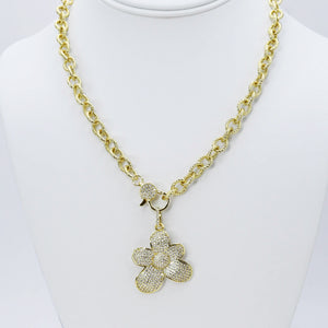 Cute Flower Gold Necklace I-61