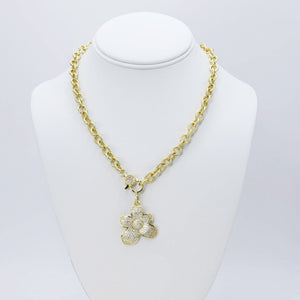 Cute Flower Gold Necklace I-61