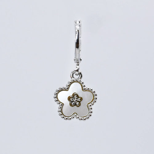 Cute Flower Silver Charm CH-120