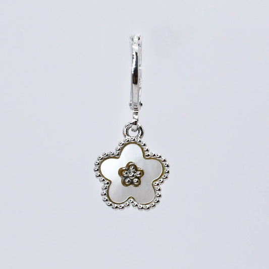 Cute Flower Silver Charm CH-120