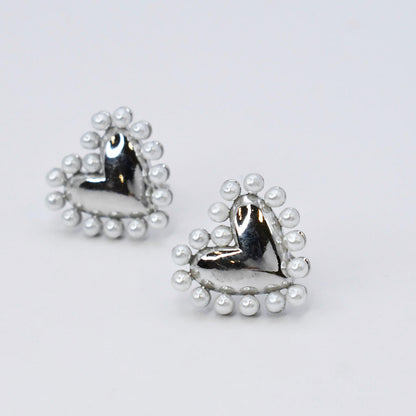 Cute Love Silver Earring