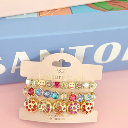 Smiley Sparkle Bracelet Set