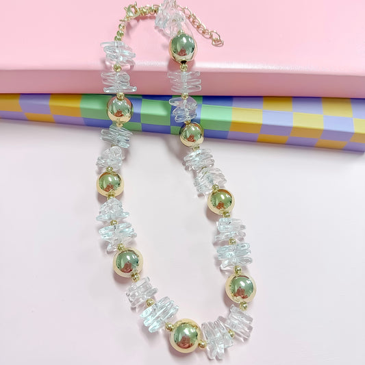 Clearly Understated Beaded Necklace