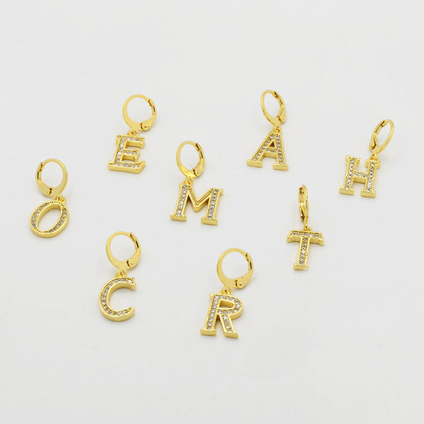 Dainty Crystal Initial Gold
