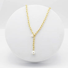 Load image into Gallery viewer, Dangle Pearl Necklace
