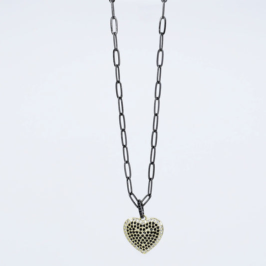 You Got My Heart Black Necklace J8