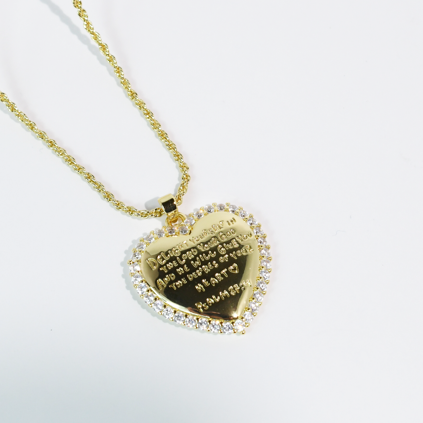Delight Yourself In The Lord Gold Necklace