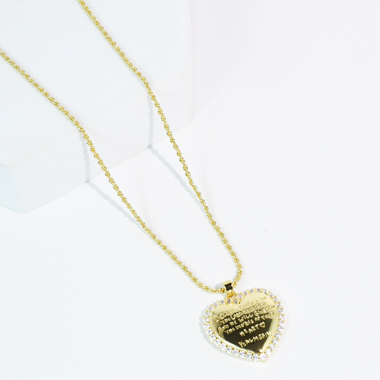 Delight Yourself In The Lord Gold Necklace